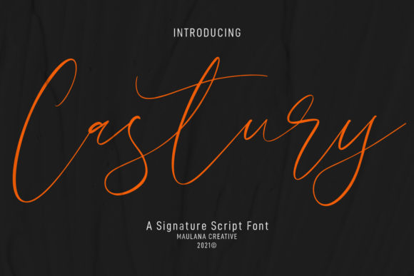 Castury: A Balanced Script Typeface for Editorial Design