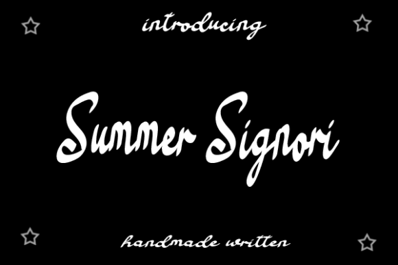 Summer Signori: A Handwritten Font for Editorial Design